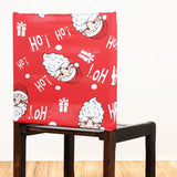 Detalhes da Capa de Encosto de Cadeira Papai Noel Vermelho do Detalhe