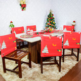 Foto da Capa de Encosto de Cadeira Pinheiros Natalinos da Chame do Detalhe muito bonita