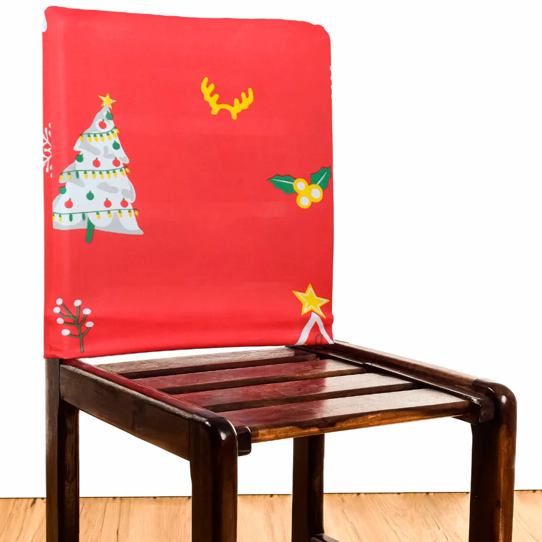 Foto da Capa de Encosto de Cadeira Pinheiros Natalinos muito bonita