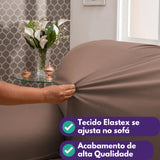 Foto de capa para sofá Elastex Chocolate muito bonita