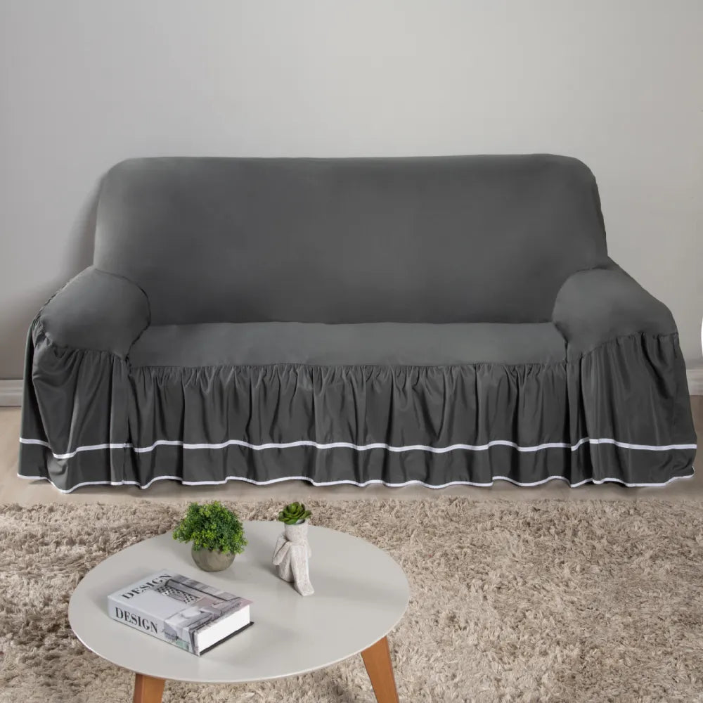 Detalhes de capa para sofá Dalila cinza chumbo da Charme do Detalhe