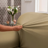 Foto de capa para sofá bege muito bonita