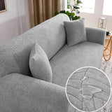 Detalhes da Capa de Sofá  Impermeável Relevo Special Cinza Claro do Detalhe