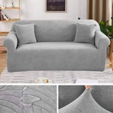 Fotos da Capa de Sofá Impermeável Relevo Special Cinza Claro muito bonita