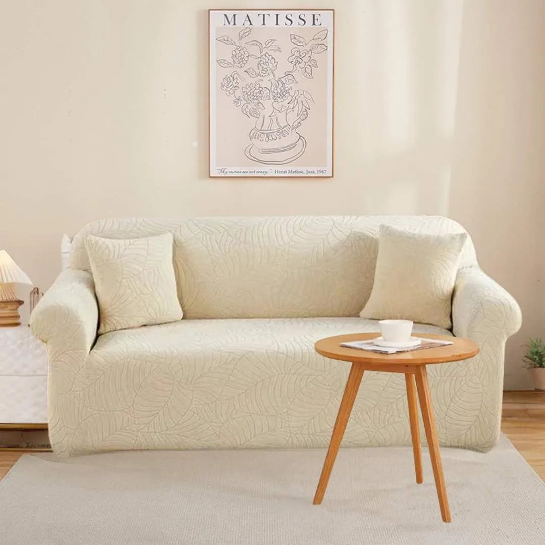 Fotos da Capa de Sofá Impermeável Relevo Special Creme muito bonita