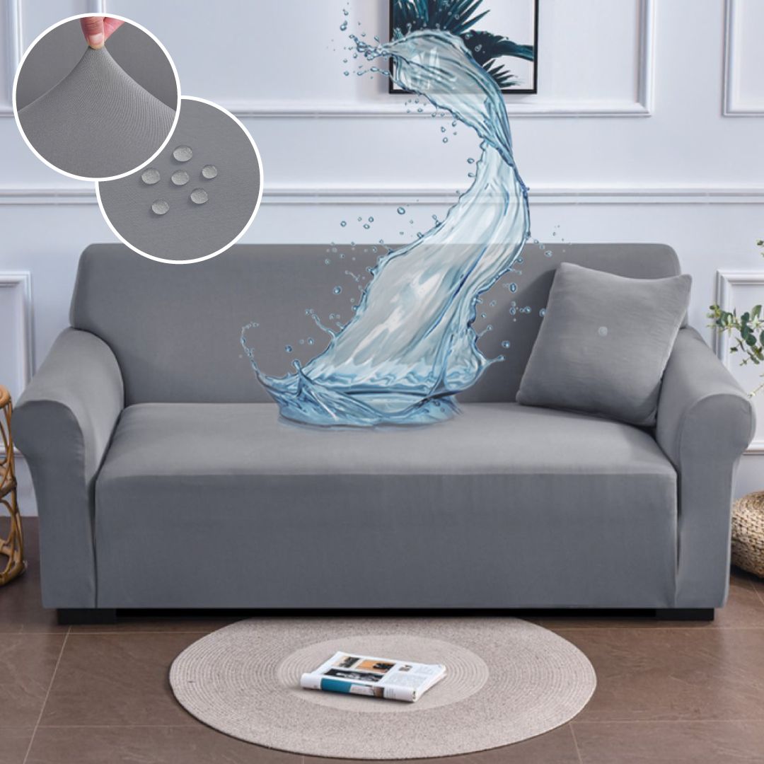 Foto de Capa de Sofá Spandex Special Impermeável Cinza Claro muito bonita