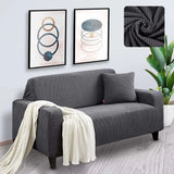 Detalhes da Capa de Sofá Special Confort Grid Cinza Escuro do Detalhe