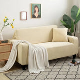 Detalhes da Capa de Sofá Special Confort Grid Creme do Detalhe