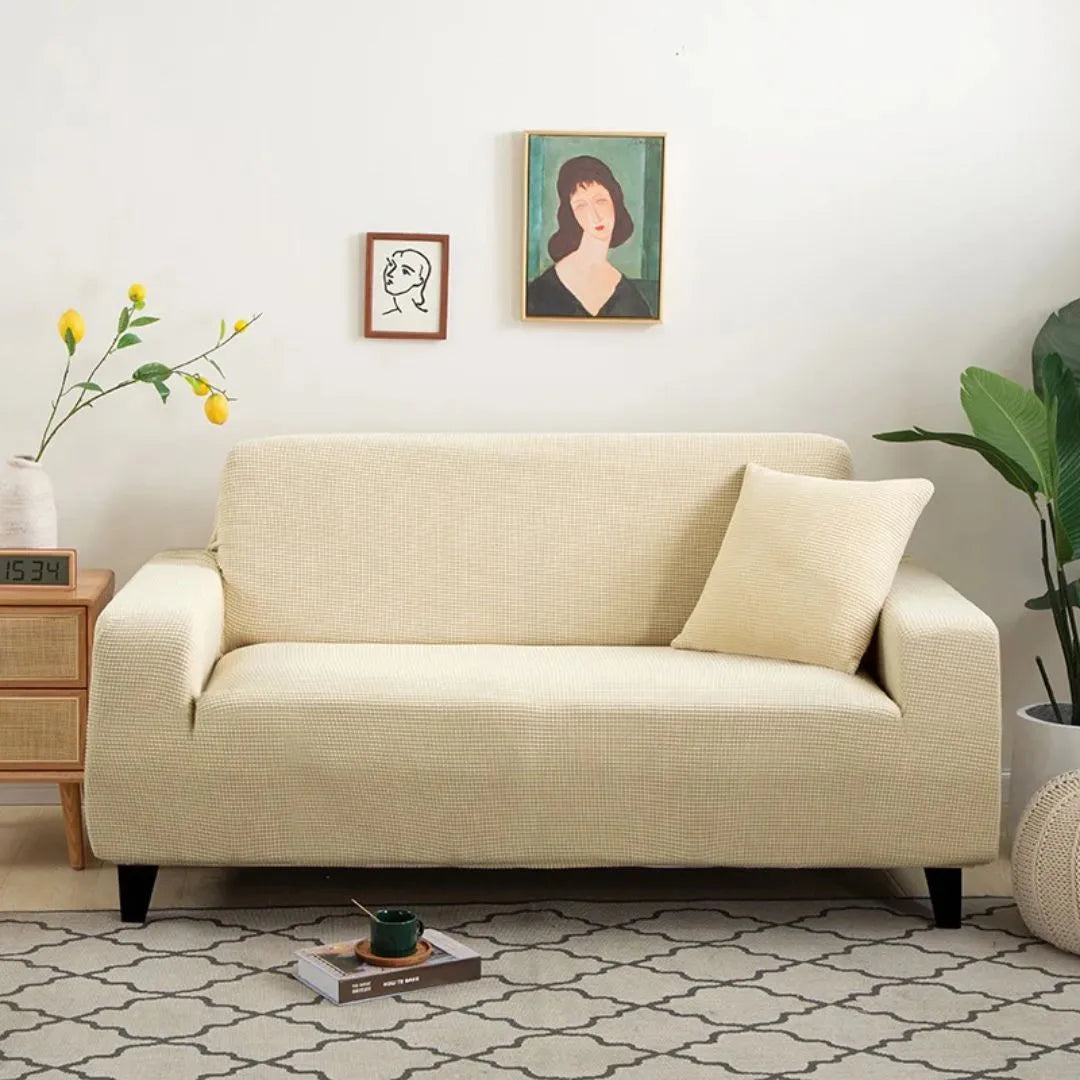 Fotos da Capa de Sofá Special Confort Grid Creme muito bonita