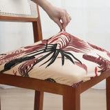 Foto vitrine capa para assento de cadeira boho