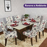 Foto vitrine capa para cadeira elastex alstromerias