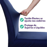 Foto vitrine capa para cadeira elastex azul marinho