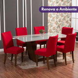 Foto vitrine capa para cadeira elastex vermelha