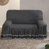 Clientes que usam capa para sofá Dalila cinza chumbo e adoram