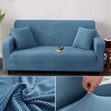 Veja detalhes lindos de Capa de Sofá Special Confort Grid Turquesa da Charme