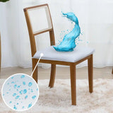 Foto vitrine capa para assento de cadeira impermeavel branca