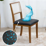 Foto vitrine capa para assento de cadeira impermeavel preta