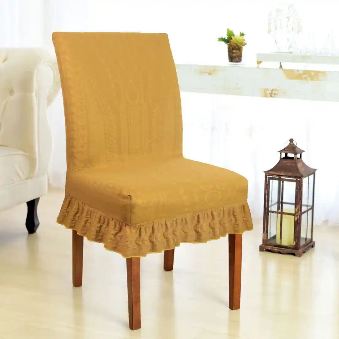 Foto vitrine capa para cadeira babado doce de leite