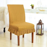 Foto vitrine capa para cadeira babado doce de leite