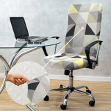 Foto vitrine capa para cadeira escritorio presidente estampada