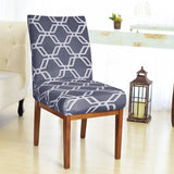 Foto vitrine capa para cadeira elastex geo chumbo