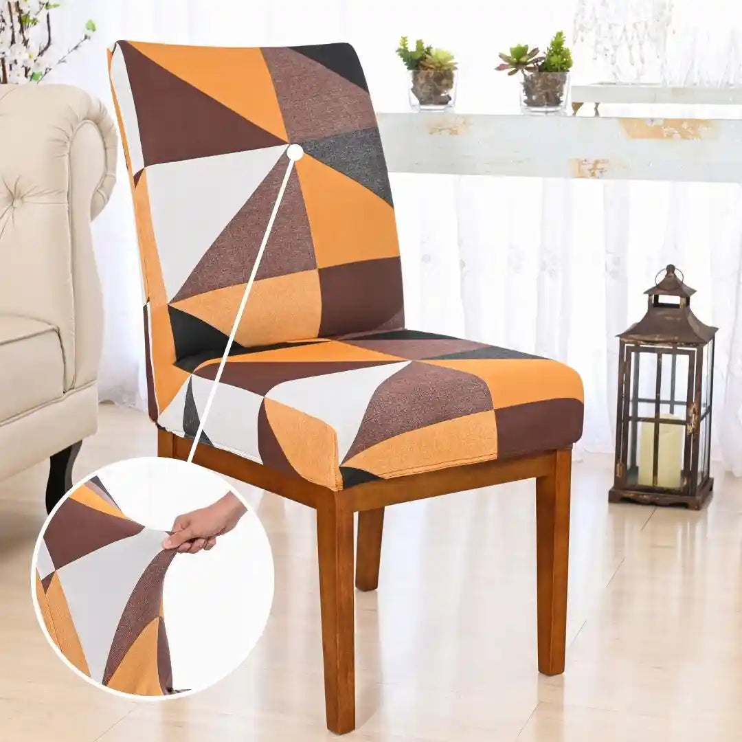 Foto vitrine capa para cadeira geo retro