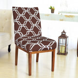 Foto vitrine capa para cadeira elastex geo tabaco