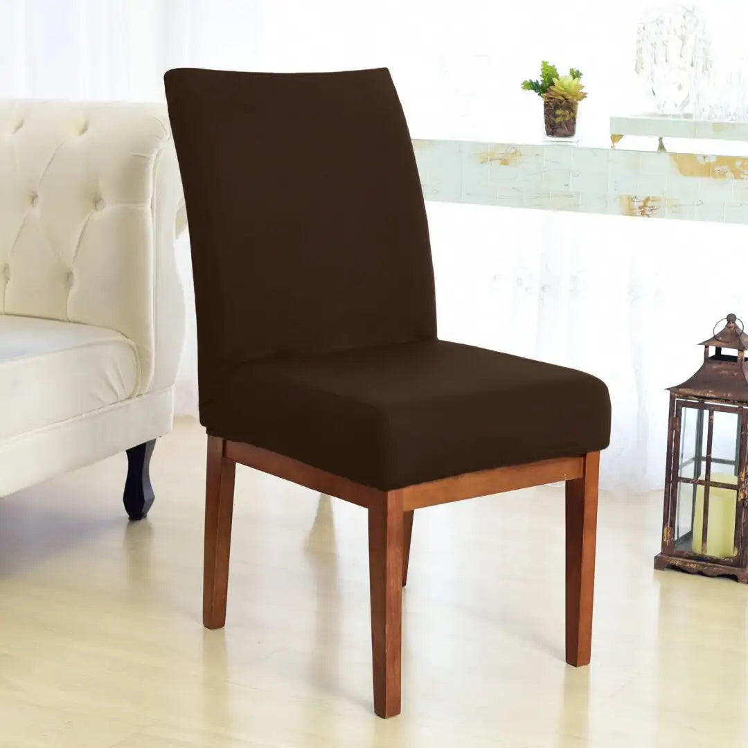 Foto de Capa para Cadeira de Jantar Marrom Tabaco muito bonita