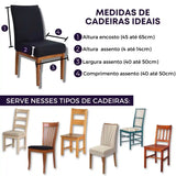 Veja detalhes lindos da Capa para Cadeira de Jantar Preta da Charme