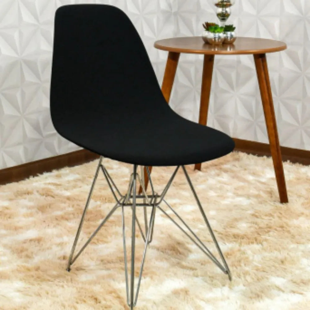 Confira as medidas da Capa para Cadeira Eiffel Spandex Preta antes de comprar