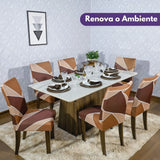 Foto vitrine capa para cadeira estampadas elastex