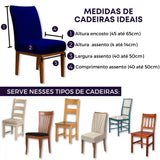 Foto vitrine capa para cadeira de veludo azul marinho