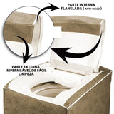 Veja os detalhes da Capa de Máquina de Lavar Bege da Charme