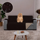 Foto de Capa Protetora para Sofá impermeável caqui e tabaco muito bonita