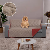 Foto de Capa Protetora para Sofá impermeável vermelho e caqui muito bonita