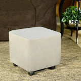 Kit 2 Capa para Puff Quadrado - Adele e Cinza Claro