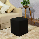 Kit 2 Capa para Puff Quadrado - Alstromerias e Preto