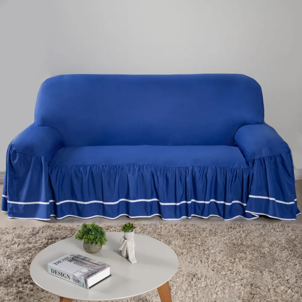 Confira as medidas da capa para sofá Dalila azul antes de comprar