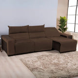 Confira as medidas da capa para sofá retrátil elastex tabaco antes de comprar