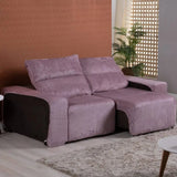 Veja capa para sofá retrátil manta canelada rose que protege e decora o sofá