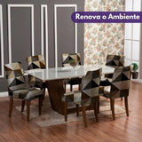 Foto vitrine capa para cadeira geo capuccino