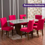 Foto vitrine capa para cadeira elastex pink