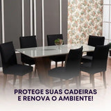 Foto de Capa para Cadeira de Jantar Preta muito bonita