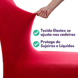 Foto vitrine capa para cadeira elastex vermelha
