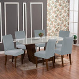 Foto vitrine capa para cadeira protex cinza claro