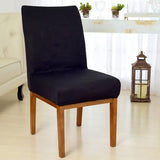 Foto vitrine capa para cadeira acolchoada preta