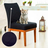 Foto vitrine capa para cadeira acolchoada preta