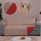 Foto de Capa Protetora para Sofá Caqui-vermelho muito bonita