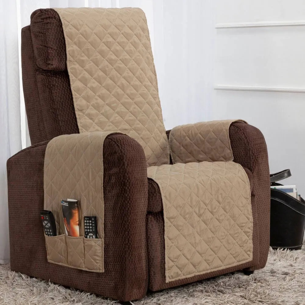 Foto de Capa Protetora para Poltrona Caqui Cinza muito bonita