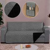 Foto de Capa Protetora para Sofá Cinza Preto muito bonita